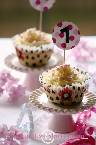1-års-cupcakes