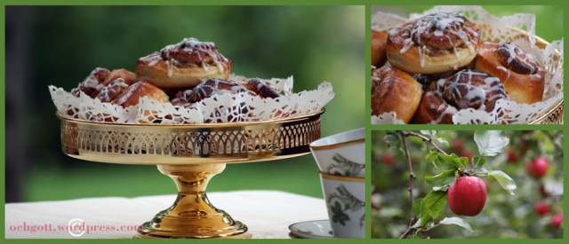 Kanelbullar fyllda med mandel och äpple Kanelbullar fyllda med mandel och äpple