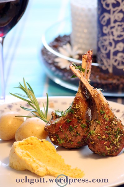 Lammracks med rotfruktscreme