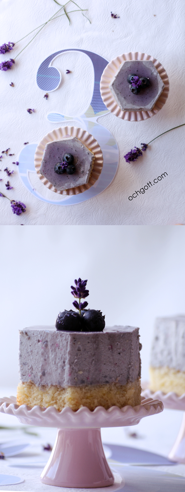Blåbär- och lavendelbakelse 