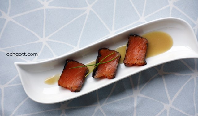 Kaffe- och konjaksgravad lax