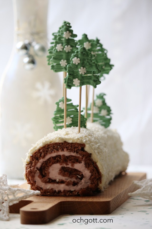 Julstubbe med polkagrisfyllning - Foto: Britt-Marie Knutsson