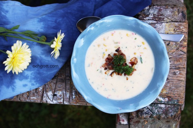 Majssoppa med baconströssel - Foto: Britt-Marie Knutsson