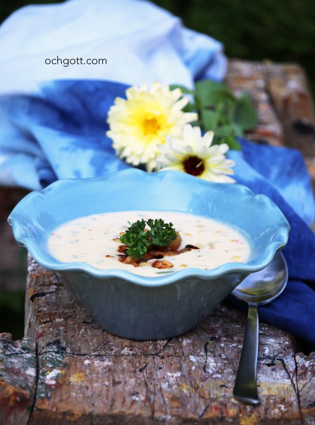 Majssoppa med baconströssel - Foto: Britt-Marie Knutsson